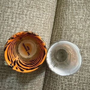 Orange and Black Decorative Bowl